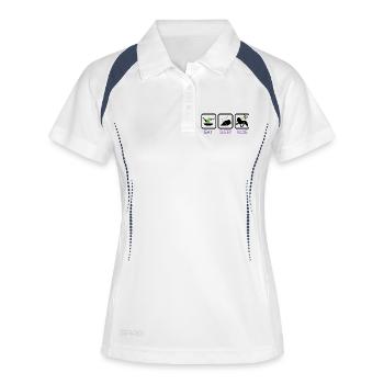 Islande Chemises de compétition Tente végétarienne - Polo respirant Femme - blanc/marine - Devant
