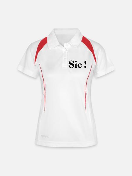 Sic! - Women's Polo breathable - white/navy