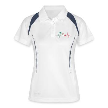 Mexico - Frauen Polo atmungsaktiv - Weiß/Navy - Vorne