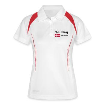 Kolding Danemark - Imprimés élégants - Polo respirant Femme - blanc/marine - Devant