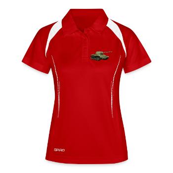 T-34 - Women's Polo breathable - white/navy - Front