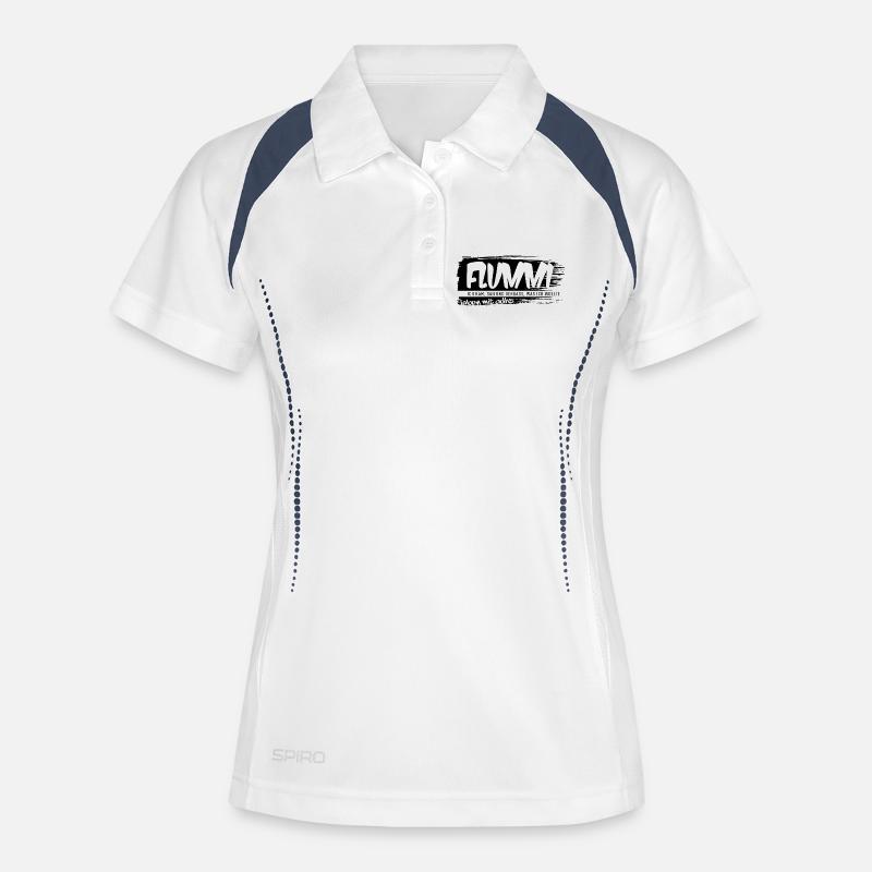 FLUMMI – Living with ADHD - Women's Polo breathable - white/navy