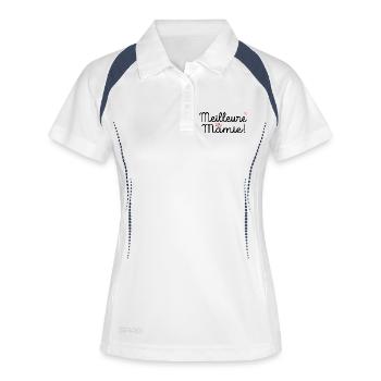 Beste Oma - Frauen Polo atmungsaktiv - Weiß/Navy - Vorne