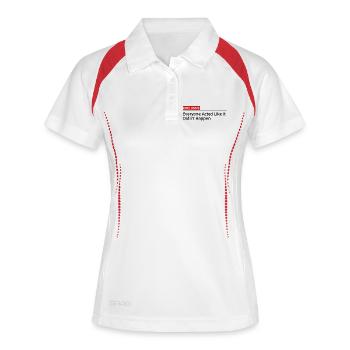 EVERYONE_ACTED_LIKE_IT_DIDN_T_HAPPEN_blackediti - Polo respirant Femme - blanc/marine - Devant