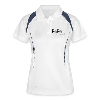 Pepe Creations - Polo respirant Femme - blanc/marine - Devant