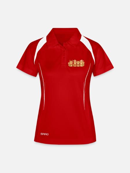 Enfants Écureuil Garçons Filles Mignons Weihn - Polo respirant Femme - blanc/marine