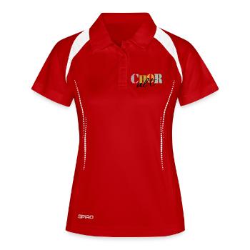 Chor Alt - Frauen Polo atmungsaktiv - Weiß/Navy - Vorne