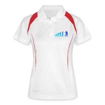 Floorball perfect for every floorball - Women's Polo breathable - white/navy - Front
