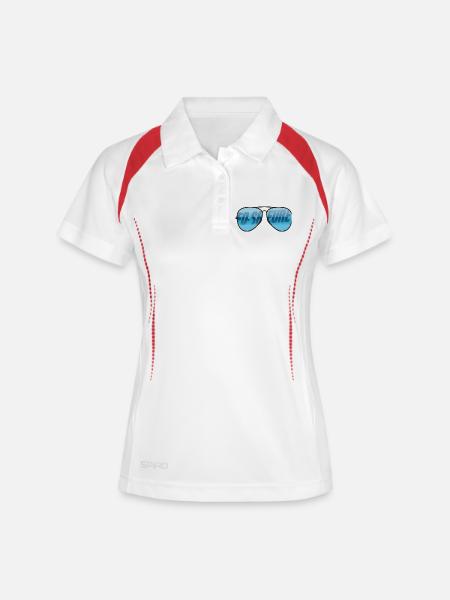 FO-SHEURE - Women's Polo breathable - white/navy