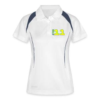 -DM11-2026 - Polo respirant Femme - blanc/marine - Devant