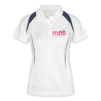 Mother of two - Women's Polo breathable - white/navy - Front