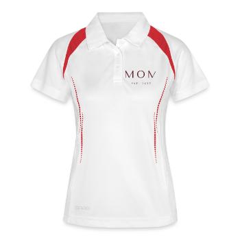 MUTTER Est. 2027 - Frauen Polo atmungsaktiv - Weiß/Navy - Vorne