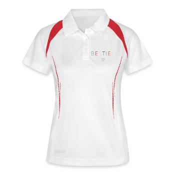 Besties Beste Freunde Beste Freundinnen - Frauen Polo atmungsaktiv - Weiß/Navy - Vorne