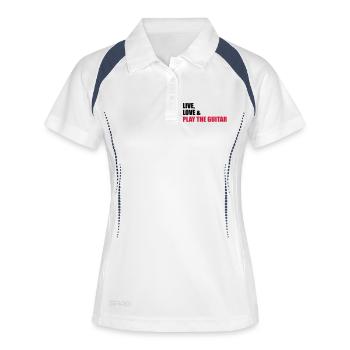 guitar - Women's Polo breathable - white/navy - Front