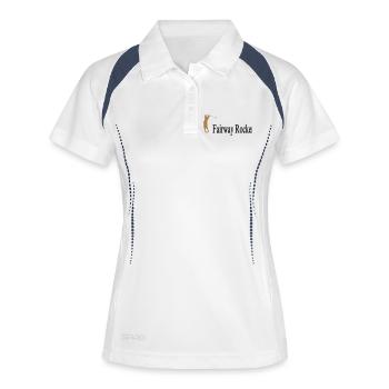 golf - Frauen Polo atmungsaktiv - Weiß/Navy - Vorne