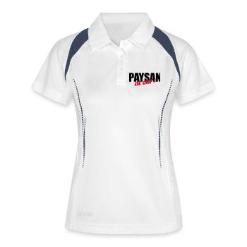 Paysan de ouf ! - Polo respirant Femme - blanc/marine - Devant