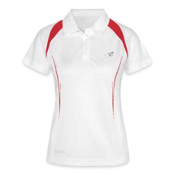 Paperplane - Women's Polo breathable - white/navy - Front