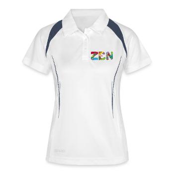Zen and yoga - Women's Polo breathable - white/navy - Front