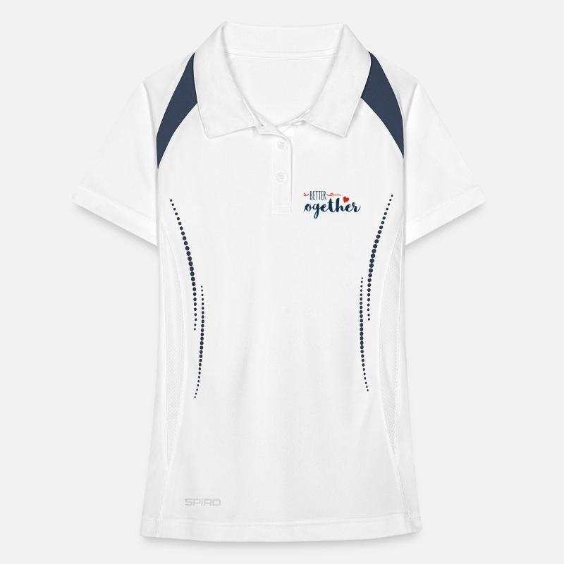 Better Together Script Heart Women's Polo breathable