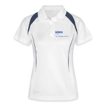 NORVÈGE Norvège Norvégien Norvégien - Polo respirant Femme - blanc/marine - Devant