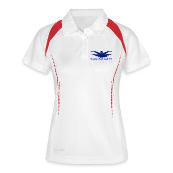 Nageur - Polo respirant Femme - blanc/marine - Devant