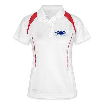 Natation - Polo respirant Femme - blanc/marine - Devant