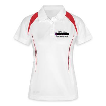 Je réfléchis ne perdez pas espoir - Polo respirant Femme - blanc/marine - Devant