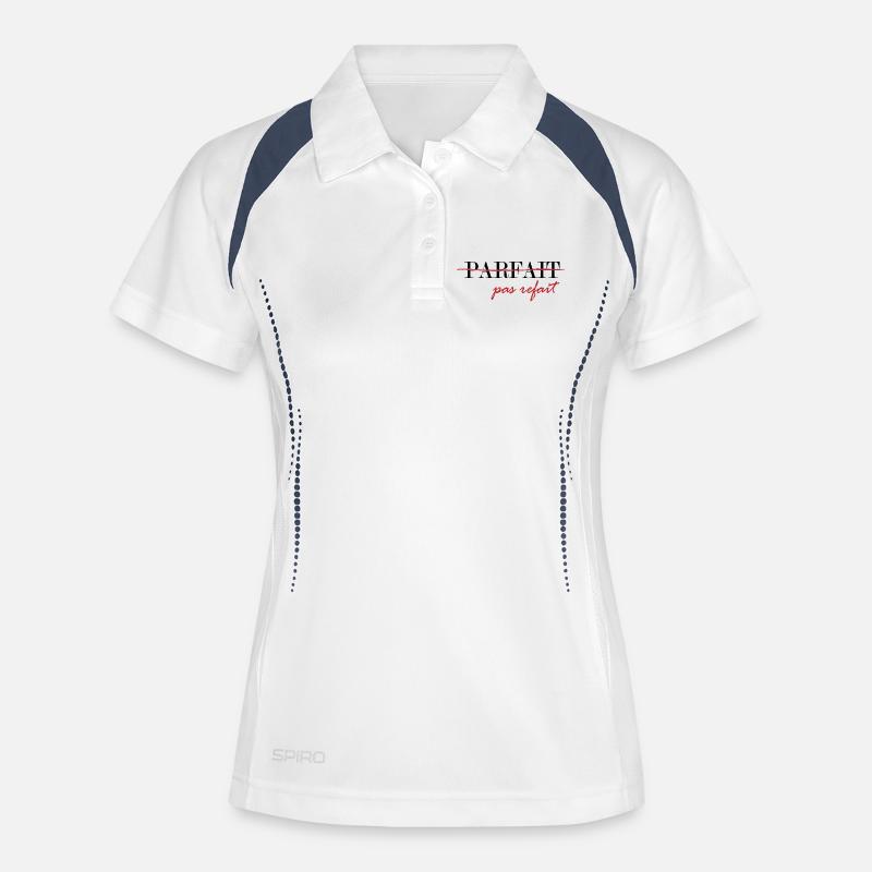Perfect, not redone (black) - Women's Polo breathable - white/navy