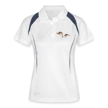 Kangaroo mother and child colored - Women's Polo breathable - white/navy - Front