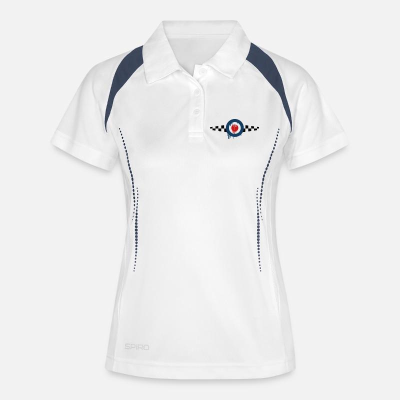 Mod Target skashirts - Women's Polo breathable - white/navy