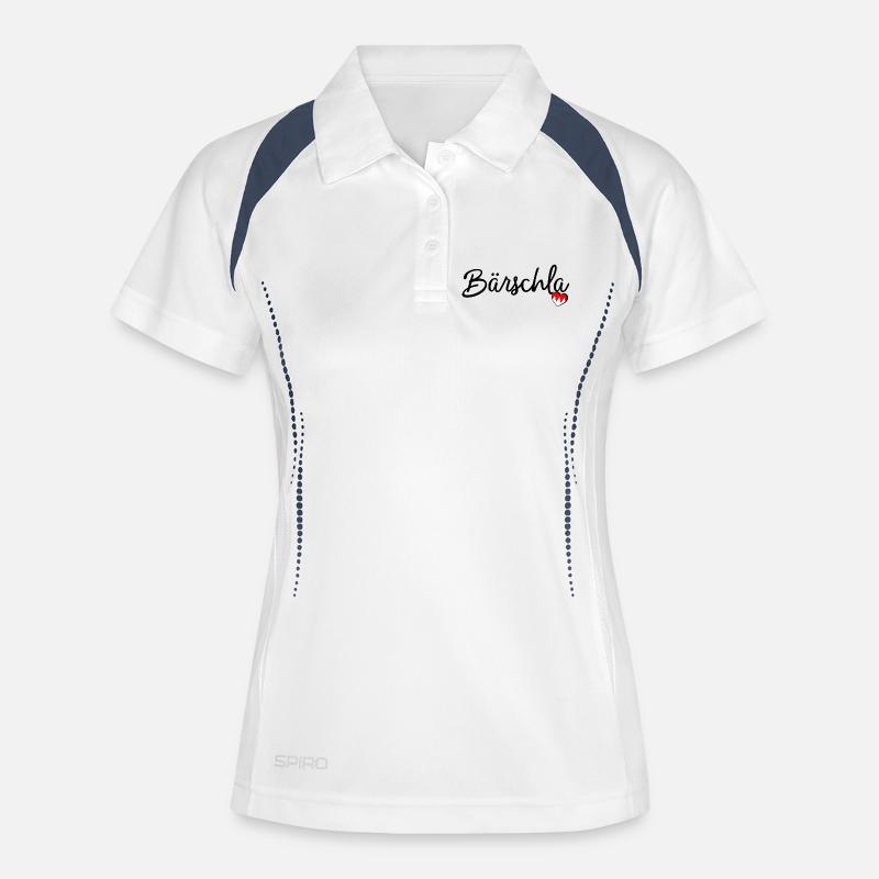 Bärschla - Women's Polo breathable - white/navy