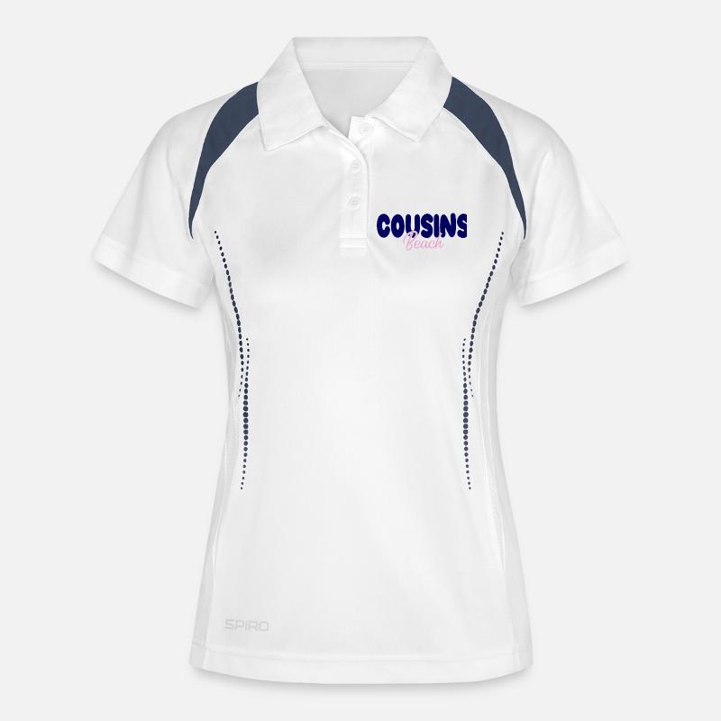 Cousins Beach – Bold & Soft - Women's Polo breathable - white/navy