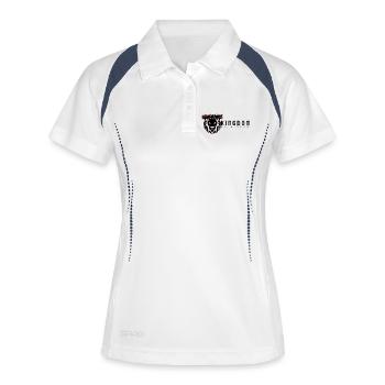 Kingdom Lion Logo - Women's Polo breathable - white/navy - Front