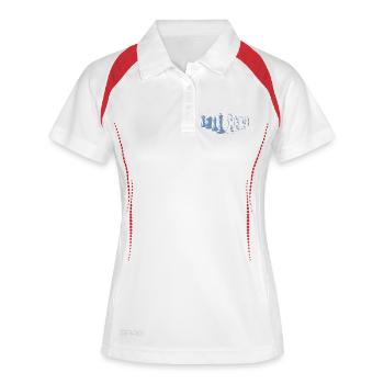 Echecs minimaliste silhouette échiquier des - Polo respirant Femme - blanc/marine - Devant