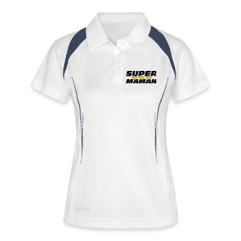 Super Mom - Mother's Day - Women's Polo breathable - white/navy - Front