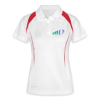 A must have for real handball for women - Women's Polo breathable - white/navy - Front