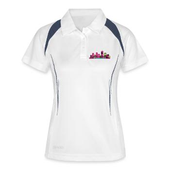 Brisbane City Skyline Story Bridge Modern Art - Women's Polo breathable - white/navy - Front