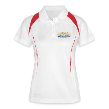Segelboote - Frauen Polo atmungsaktiv - Weiß/Navy - Vorne