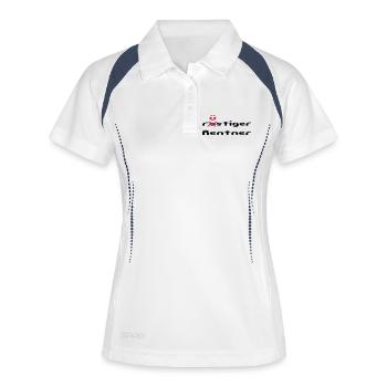 rouillé pensionné / vif - Polo respirant Femme - blanc/marine - Devant