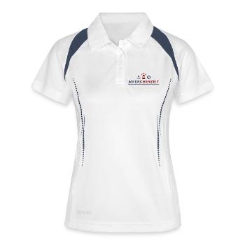 Meerchenzeit - Frauen Polo atmungsaktiv - Weiß/Navy - Vorne