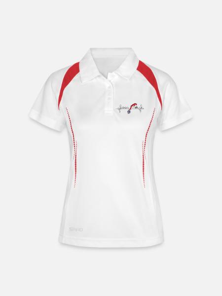 Norvège Camper Norwegen Camping Design - Polo respirant Femme - blanc/marine