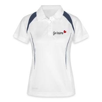 CHRISTMAS. YEAR. ANNIVERSARY. RETIREMENT. DAD. MAMAM. - Women's Polo breathable - white/navy - Front
