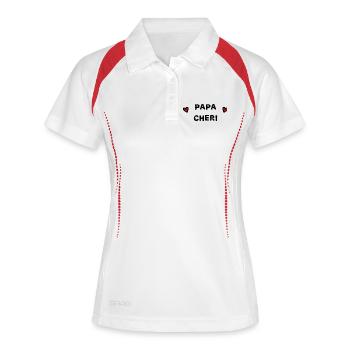 HAPPY FATHER'S DAY. DAD. FATHER'S DAY. FATHER - Women's Polo breathable - white/navy - Front