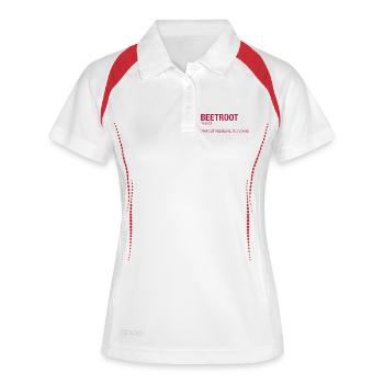 BEETROOT Rote Bete - Women's Polo breathable - white/navy - Front