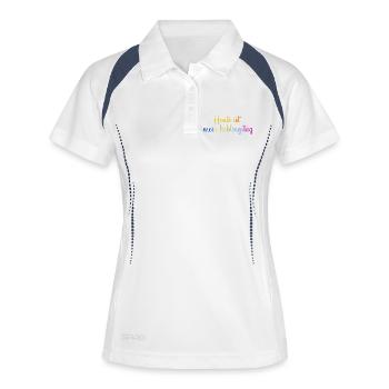 heute_ist_mein_lieblingstag_bunt_farben_ - Women's Polo breathable - white/navy - Front