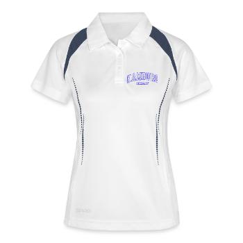 Collège de Design de Hambourg, Allemagne - Polo respirant Femme - blanc/marine - Devant