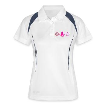 Grand cadeau de motocross pour le motocross - Polo respirant Femme - blanc/marine - Devant
