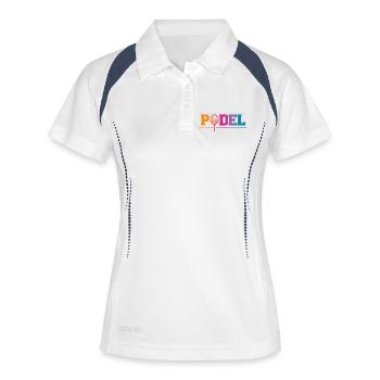Padel Sport - Women's Polo breathable - white/navy - Front