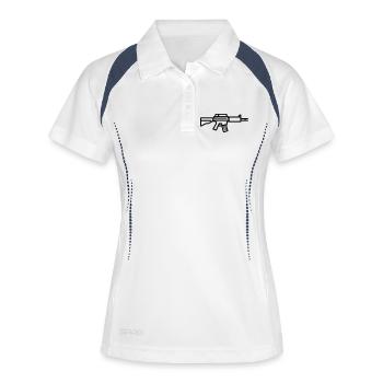 Submachine gun - Women's Polo breathable - white/navy - Front