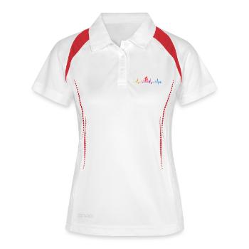 Cyclist - Women's Polo breathable - white/navy - Front